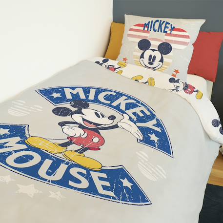 Housse de couette mickey mouse disney coton Gris 3 - vertbaudet enfant 
