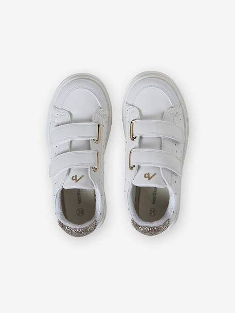 Baskets enfant fille synthétique détails dorés blanc imprimé 5 - vertbaudet enfant 