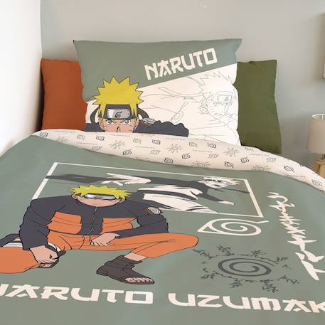 Housse de couette naruto uzumaki coton Vert 5 - vertbaudet enfant 