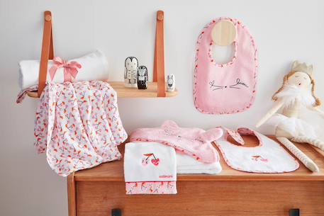 Gant eponge fille escapade kawaii coton blanc Blanc 2 - vertbaudet enfant 