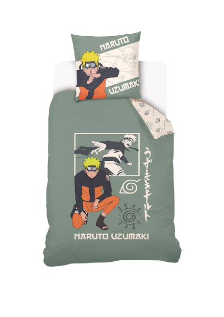 Housse de couette naruto uzumaki coton Vert 2 - vertbaudet enfant 