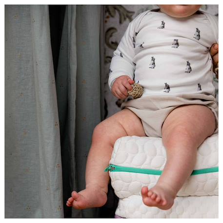 Matelas 70x140 cm pour lit bébé évolutif fresh - ete/hiver - peau sensible - déhoussable à 360° Blanc 2 - vertbaudet enfant 