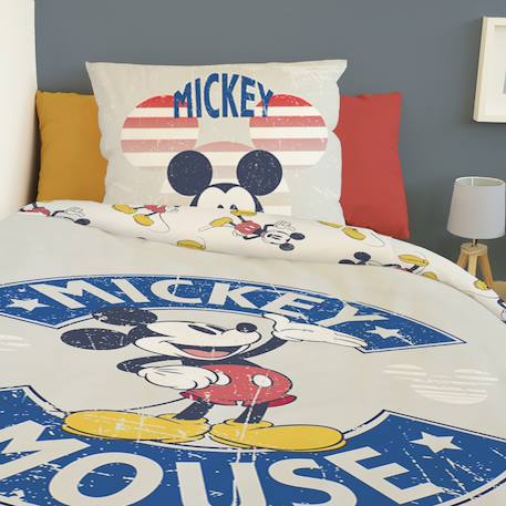 Housse de couette mickey mouse disney coton Gris 4 - vertbaudet enfant 