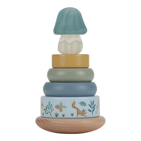 Tour à empiler en bois forest friends Bleu 1 - vertbaudet enfant 