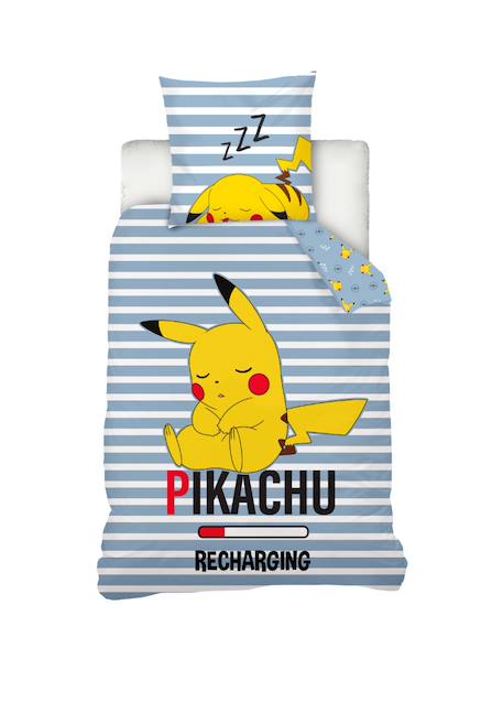 Housse de couette pokémon pikachu dodo coton Bleu 1 - vertbaudet enfant 