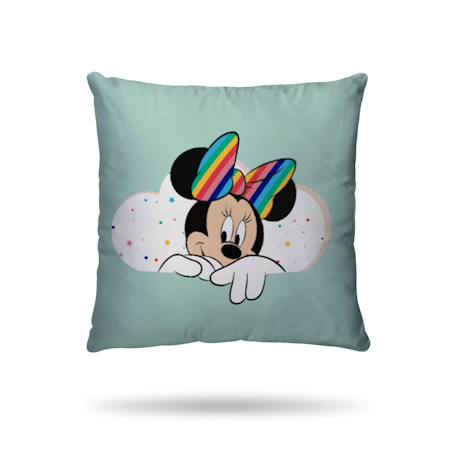 Housse de couette minnie disney arc-en-ciel coton Vert d'eau 2 - vertbaudet enfant 