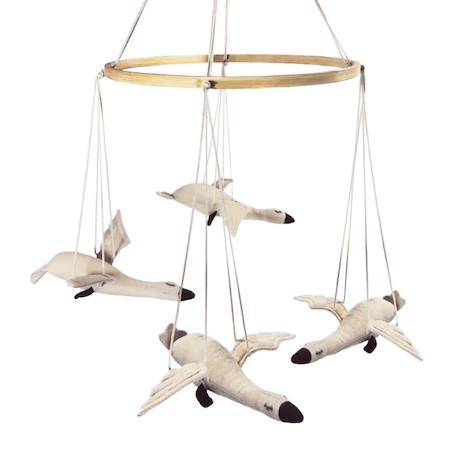 Mobile oies en coton Beige 1 - vertbaudet enfant 