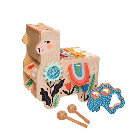 Lili lama musical en bois Beige 3 - vertbaudet enfant 