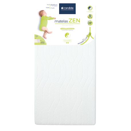 Matelas bébé zen - douceur et absorption Blanc 2 - vertbaudet enfant 