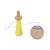 Bilboquet en bois applepop Jaune 2 - vertbaudet enfant 