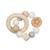 Hochet en bois et silicone Beige 1 - vertbaudet enfant 