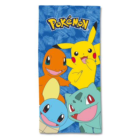 Serviette de plage pokémon pikachu starter bleu Bleu 1 - vertbaudet enfant 