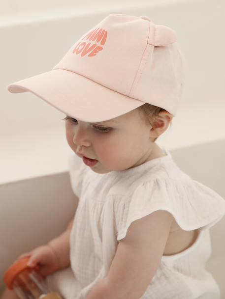 Casquette bébé fille oreilles décoratives rose pâle 5 - vertbaudet enfant 