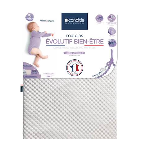 Matelas bébé évolutif bien-être - libère la tension Blanc 1 - vertbaudet enfant 