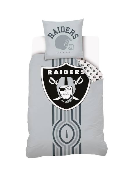 Housse de couette football américain nfl los angeles raiders coton Gris 1 - vertbaudet enfant 