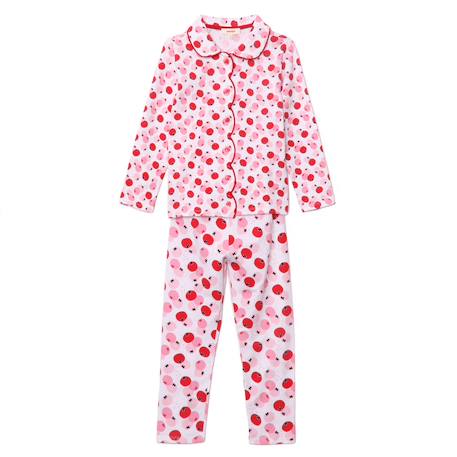 Pyjama long imprimé pommes catimini coton élasthanne rose Rose 1 - vertbaudet enfant 
