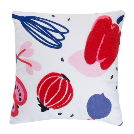 Coussin décoratif catimini enfant motif fruits coton Blanc 1 - vertbaudet enfant 