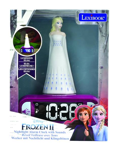 Réveil avec veilleuse la reine des neiges elsa en 3d MULTICOLORE 6 - vertbaudet enfant 