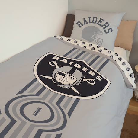 Housse de couette football américain nfl los angeles raiders coton Gris 2 - vertbaudet enfant 