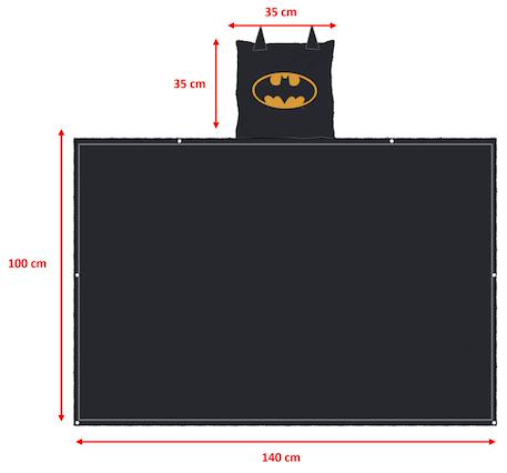 Coussin plaid 2 en 1 batman dc comics polyester Noir 2 - vertbaudet enfant 