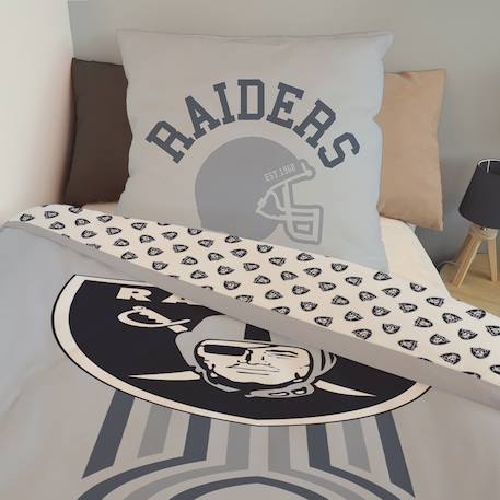 Housse de couette football américain nfl los angeles raiders coton Gris 5 - vertbaudet enfant 