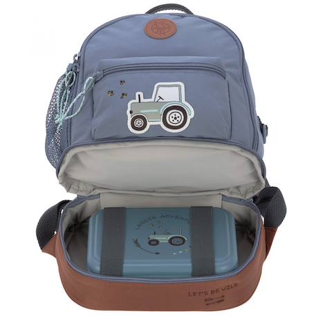 Sac à dos bébé adventure tracteur Bleu, marron 4 - vertbaudet enfant 