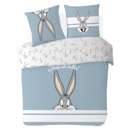 Housse de couette looney tunes bugs bunny coton Bleu 1 - vertbaudet enfant 