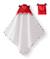 Cape de bain à capuche pour bébé et gant de toilette coton Rouge 1 - vertbaudet enfant 
