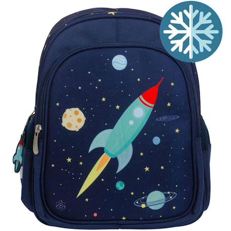 Sac à dos avec poche isotherme espace Bleu+Bleu foncé, rouge+Bleu, jaune, rouge+Gris, vert, jaune+Noir, vert, blanc+Rose, blanc+Vert+Violet, blanc, rose 7 - vertbaudet enfant 