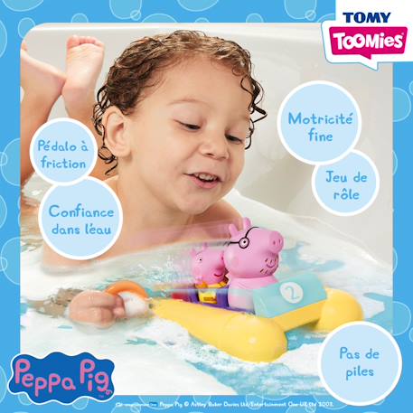 Jouet de bain - Mon pédalo à tirer Peppa Pig Multicolore 2 - vertbaudet enfant 