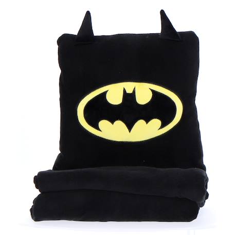 Coussin plaid 2 en 1 batman dc comics polyester Noir 1 - vertbaudet enfant 