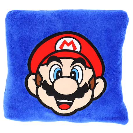 Coussin plaid 2 en 1 super mario polyester Bleu 1 - vertbaudet enfant 