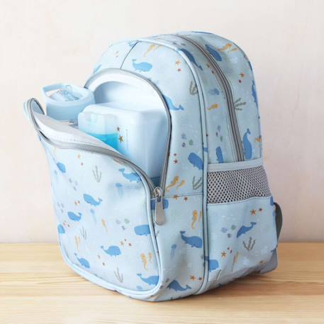 Sac à dos avec poche isotherme espace Bleu+Bleu foncé, rouge+Bleu, jaune, rouge+Gris, vert, jaune+Noir, vert, blanc+Rose, blanc+Vert+Violet, blanc, rose 4 - vertbaudet enfant 