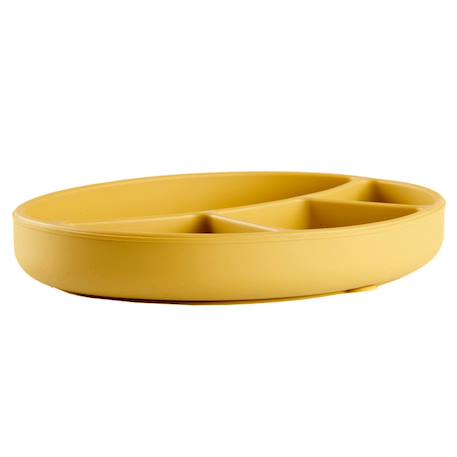 Assiette compartimentée silicone Jaune miel+Vert cactus 4 - vertbaudet enfant 