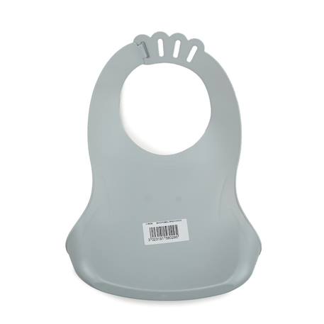 Bavoir bibou avec récupérateur Gris charme+Jaune citron+Lilas+Vert céladon 4 - vertbaudet enfant 