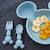 Set de 2 couverts silicone mickey collector Bleu 4 - vertbaudet enfant 