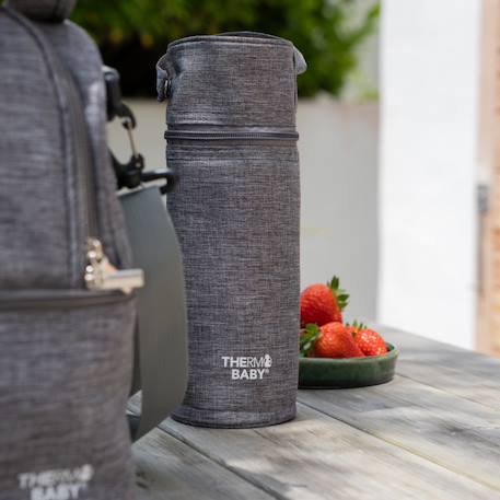 Porte biberon isotherme Gris+Rose orchidée 5 - vertbaudet enfant 