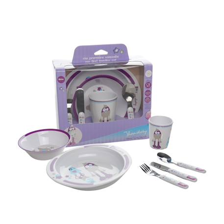 Coffret ma première vaisselle Bleu+Violet 6 - vertbaudet enfant 