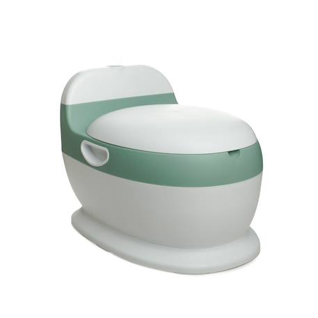 Mini toilettes vert sauge avec bruit de chasse d'eau Vert 1 - vertbaudet enfant 