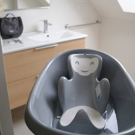 Transat de bain babycoon Gris charme+Marron glacé 2 - vertbaudet enfant 
