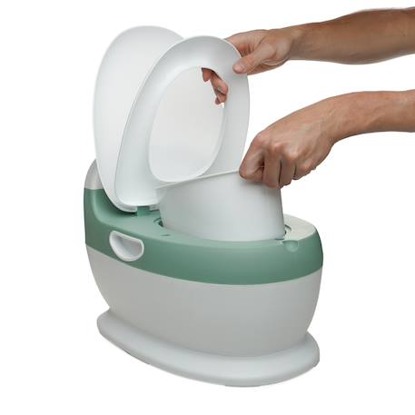 Mini toilettes vert sauge avec bruit de chasse d'eau Vert 4 - vertbaudet enfant 