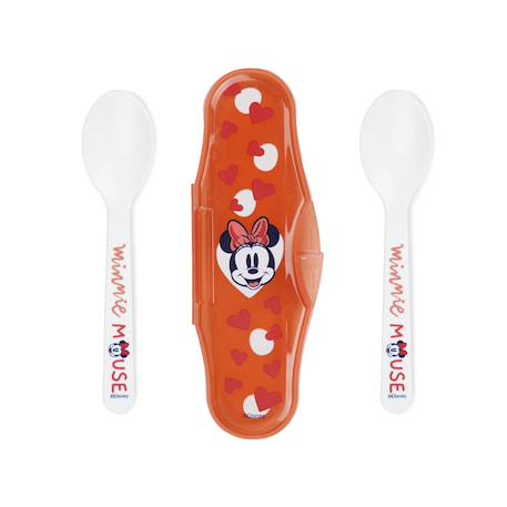 Set 2 cuilleres avec boitier de transport minnie collector Rose 1 - vertbaudet enfant 