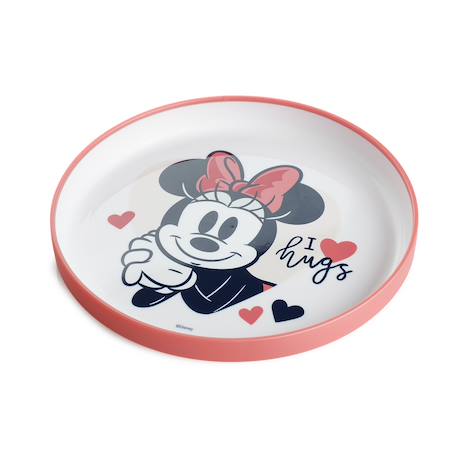 Grande assiette anti-derapante minnie collector Rose 2 - vertbaudet enfant 