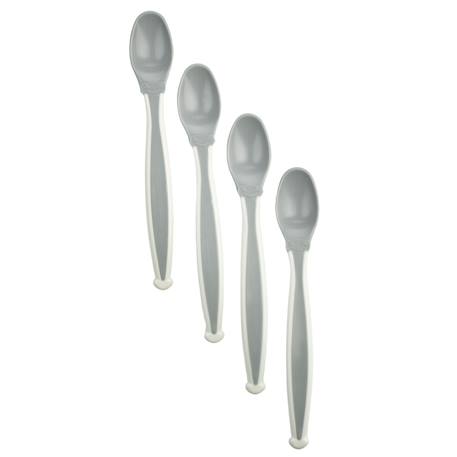4 cuillères douces gris charme / blanc muguet Gris 1 - vertbaudet enfant 