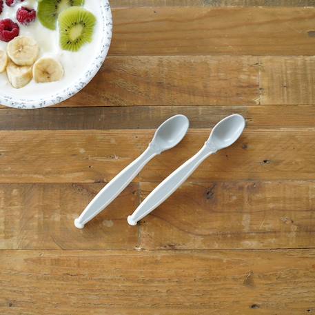 2 cuillères douces Fleur bleue+Gris charme 3 - vertbaudet enfant 