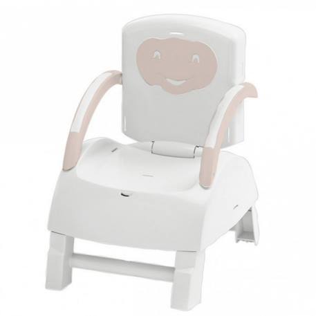 Rehausseur de chaise bébé évolutif 2 en 1 Ananas+Marron glacé+Rose poudré 7 - vertbaudet enfant 