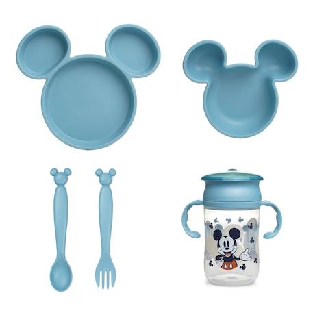 Pack repas silhouette - mickey Bleu 1 - vertbaudet enfant 