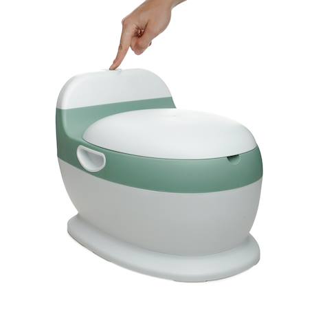 Mini toilettes vert sauge avec bruit de chasse d'eau Vert 3 - vertbaudet enfant 