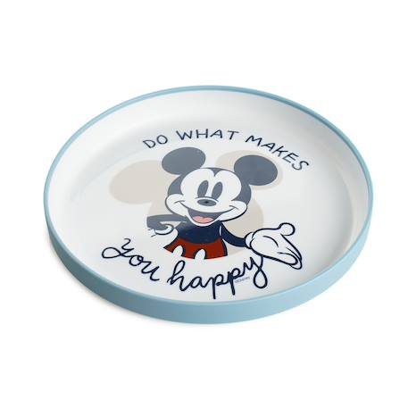 Grande assiette anti-derapante mickey collector Bleu 3 - vertbaudet enfant 