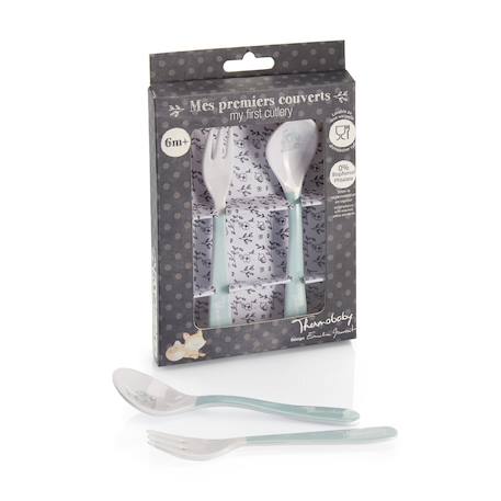 Coffret mes premiers couverts promenons-nous dans les bois Blanc 1 - vertbaudet enfant 